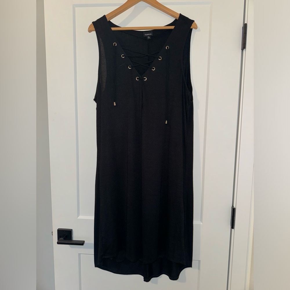 Torrid Lace Up Knit Tank Dress
